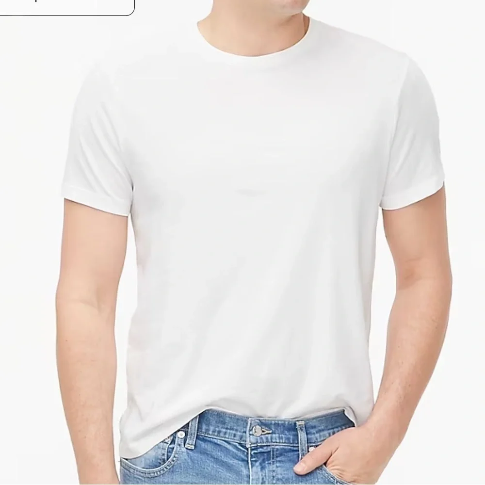 J crew Cotton washed jersey tee white